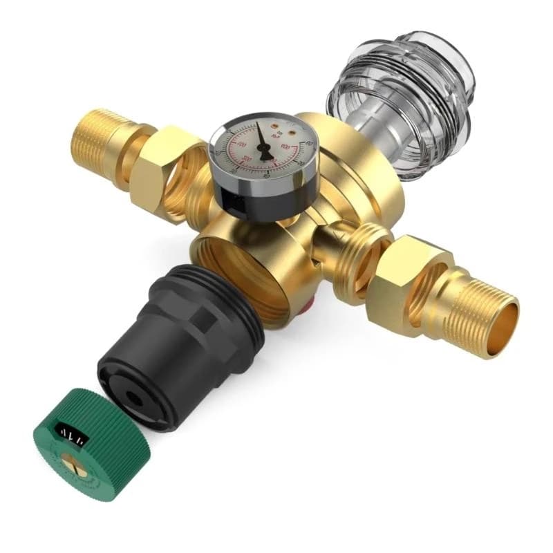 31GJ Hot Water Pressure Reducing Valve | DN15/DN20 Brass | With Gauge & Filter - Thumbnail 7