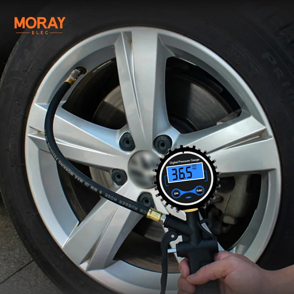 Gauge for Brake Bleeder Kit | LCD Readout | Tire & System Pressure - Thumbnail 3