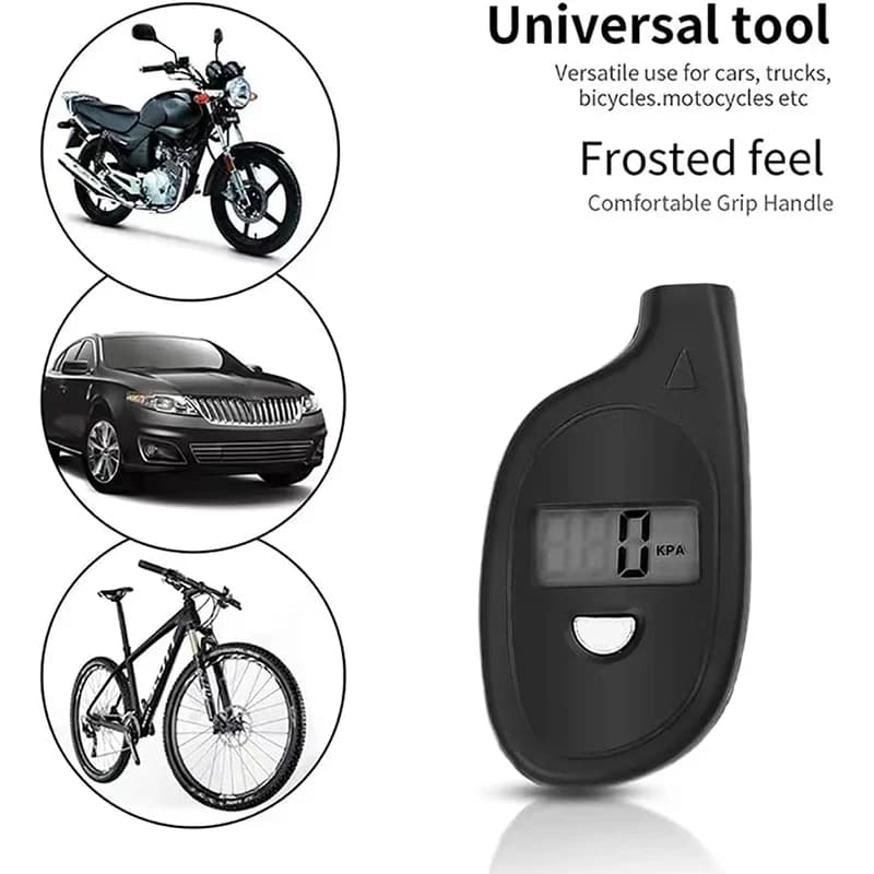 Tire Pressure Gauge | Backlit LCD | 250 PSI for Cars & Motorcycles - Thumbnail 4