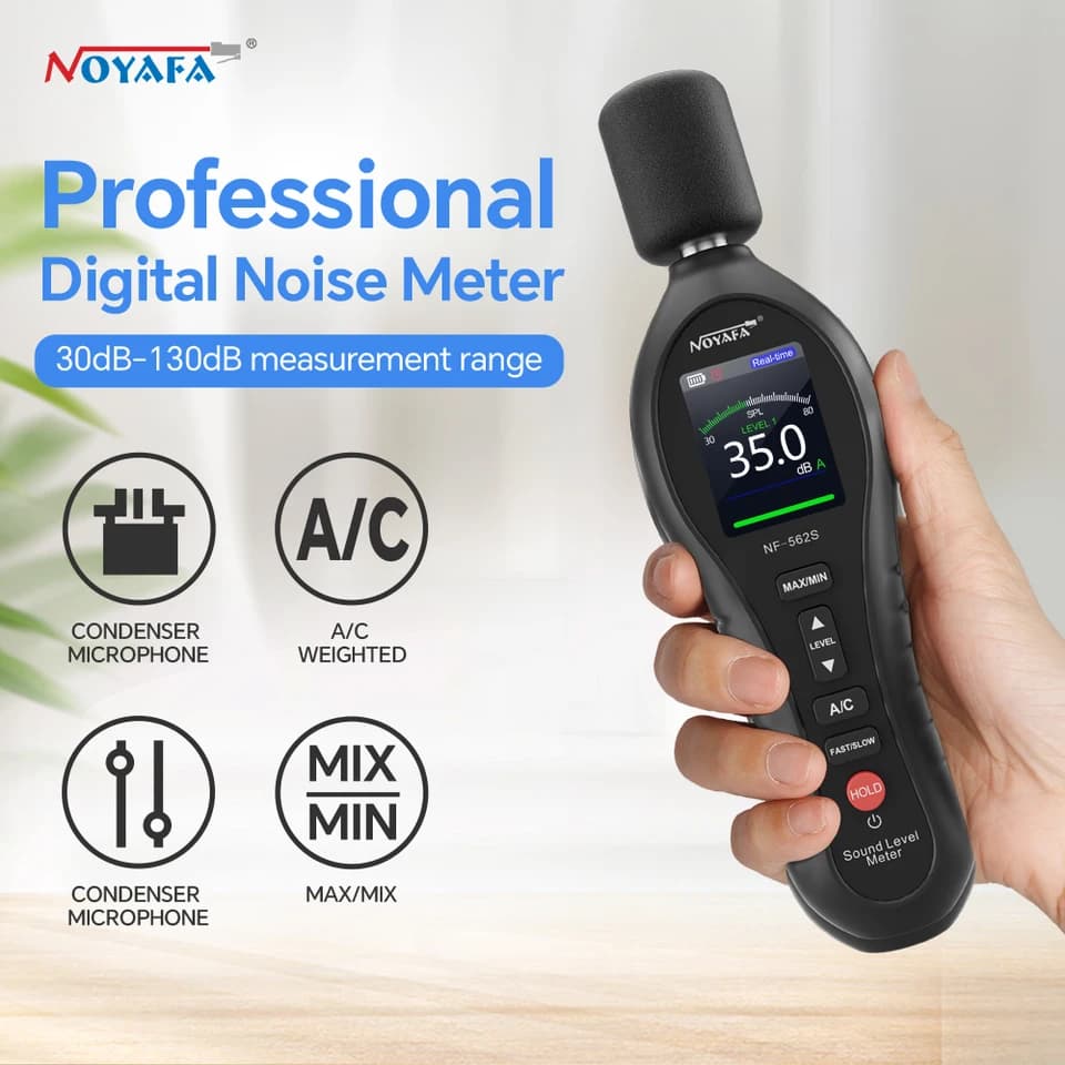 Decibel Meter NF-562S | High-Precision Digital Display | 30-130dB Noise Measurement - Thumbnail 2