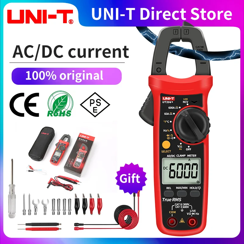 UNI-T Clamp Meter UT201-204+ | Proving Unit & Digital Multimeter | AC/DC Ammeter - Thumbnail 3