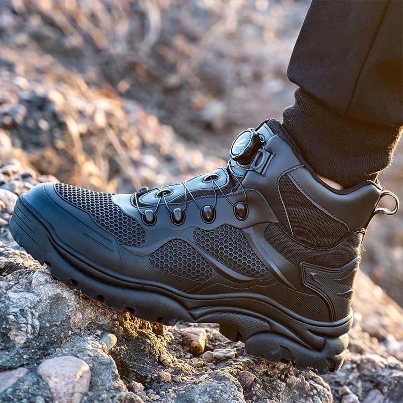 Safety Work Boots Men | Steel Toe Puncture-Proof | Breathable Rotary Buckle - Thumbnail 5