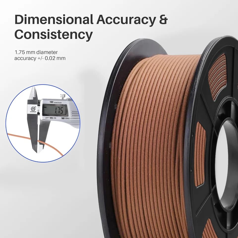 PLA 3D Printer Filament | 1.75mm ±0.03mm Tolerance | 1kg Spool - Thumbnail 4