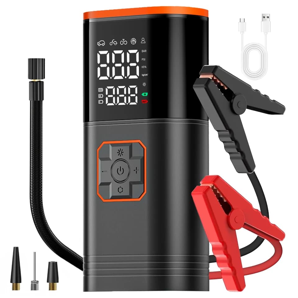 Digital Tyre Inflator | USB Rechargeable | Car, Bike & Ball Pump - Thumbnail 2