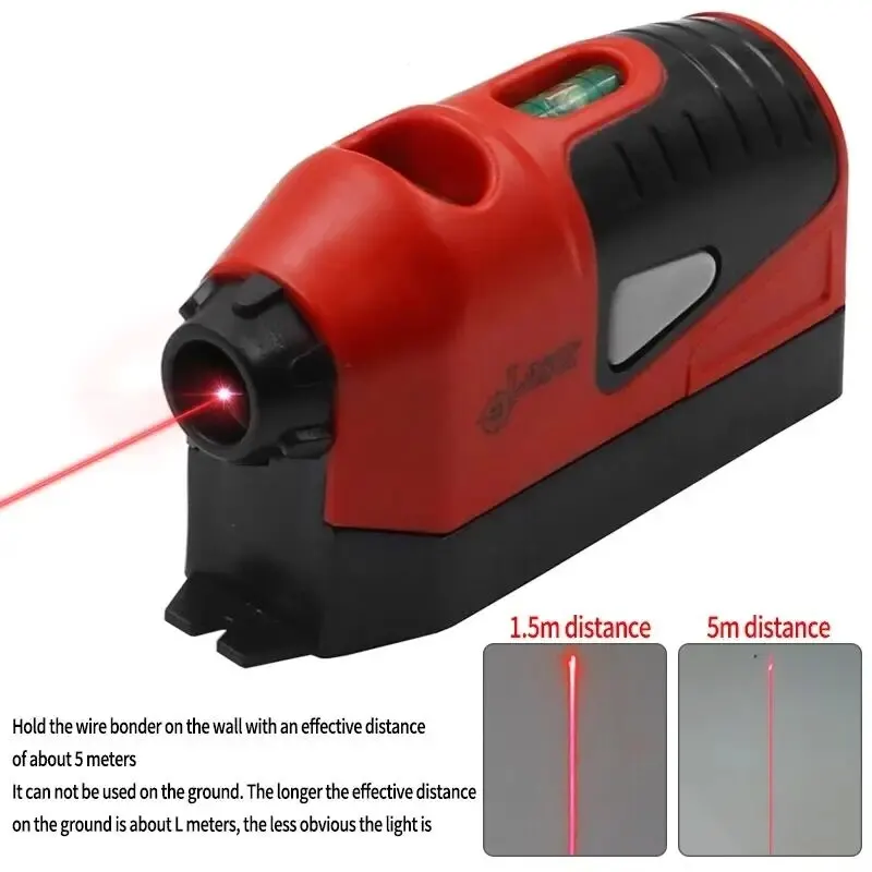 Mini Laser Level | Vertical & Horizontal Line Projection | Compact & Portable - Thumbnail 7