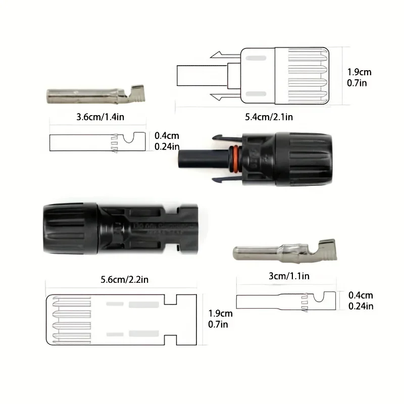 Pan Connector Toilet | Solar Panel Cable Connectors | IP67 DC1000V - Thumbnail 6