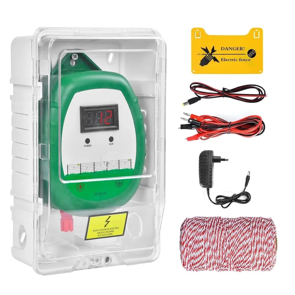 Fence Energiser 10km | High-Voltage Pulse Controller | EU Charger - Thumbnail 2