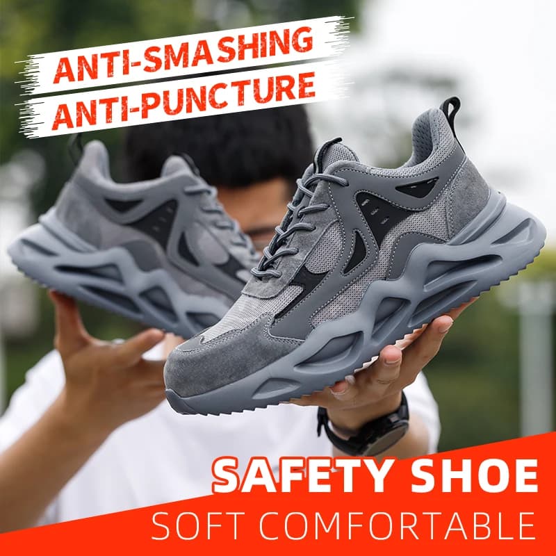 Men's Steel Toe Cap Boots | Puncture Proof & Non-Slip | Shock Absorbing Work Safety - Thumbnail 5