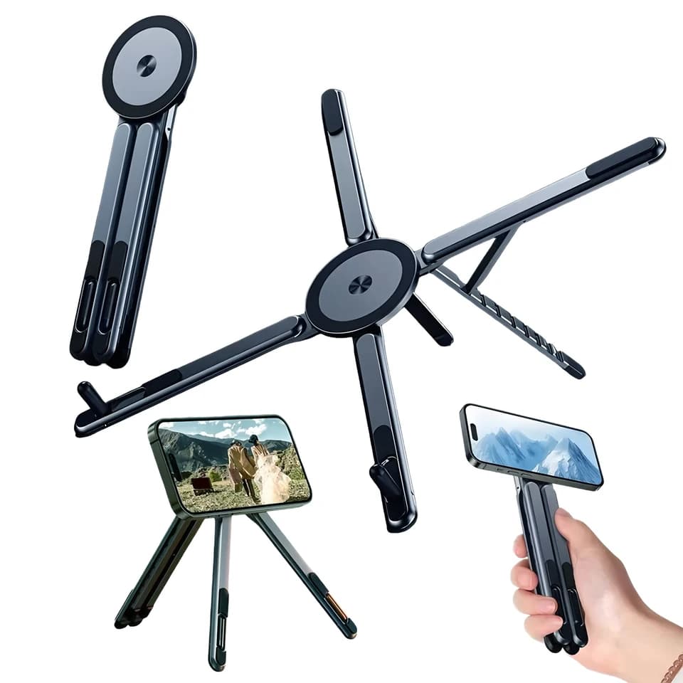 Foldable Laptop Stand | Magnetic & Adjustable | Phone/Tablet Holder - Thumbnail 4
