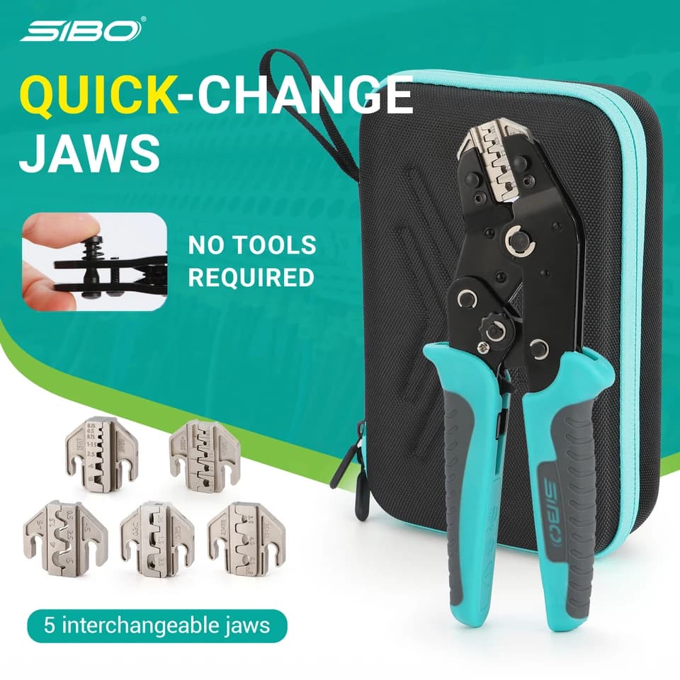 Crimping Tool Kit | Quick-Change Jaws for Non-Insulated & Solar Terminals - Thumbnail 3