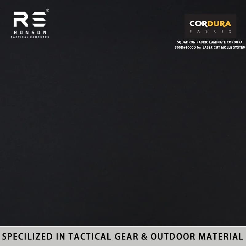 Black 500D/1000D Cordura Laminated Fabric | Durable Laser-Cut Material | Vests & Bags - Thumbnail 2