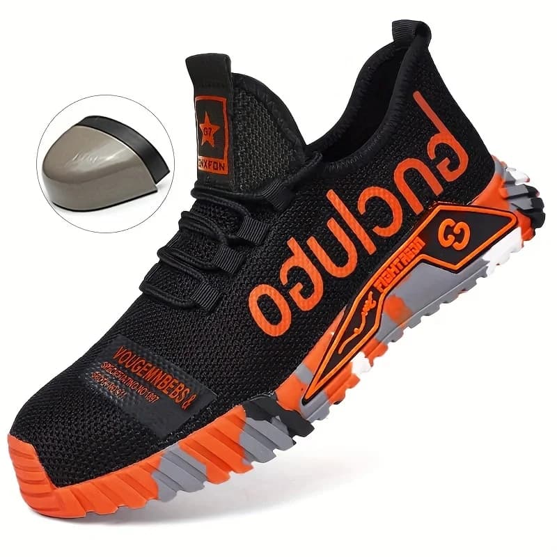 Work Shoes Steel Toe | Anti-Puncture & Non-Slip | Breathable Safety Footwear - Thumbnail 4