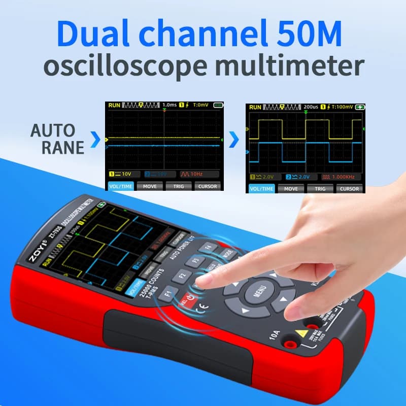 ZT-703S Multimeter Oscilloscope | 50MHz Dual Channel | Signal Generator - Thumbnail 6