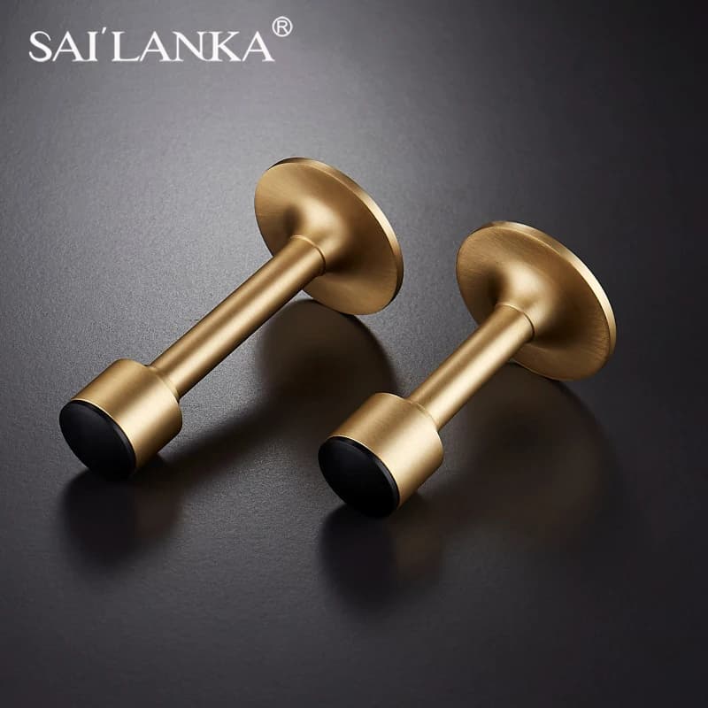 SAILANKA Heavy Duty Rubber Door Stopper | Floor Mounted | Hole-Free Security - Thumbnail 2