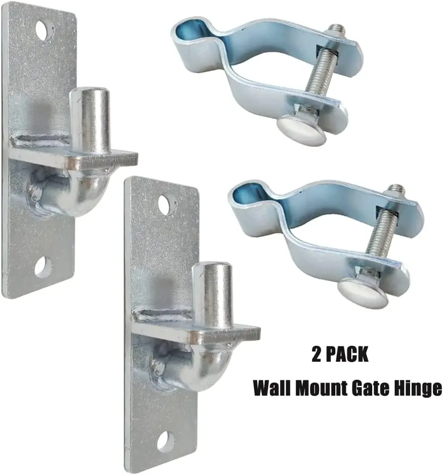 Gate Hinges 1-3/8" Wall Mount | Chain Link Fence Frame | Outdoor Gate Hardware - Thumbnail 2