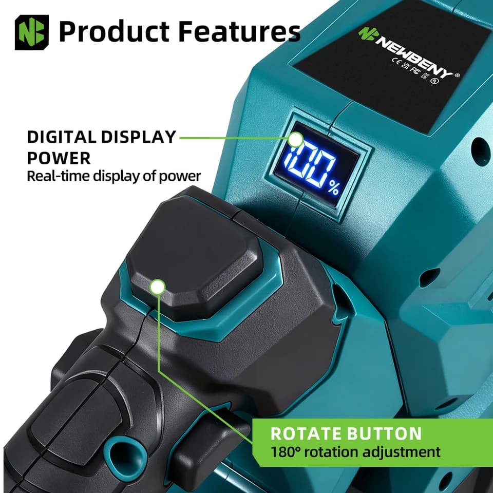 Electric Hedge Trimmer | 180° Rotating Handle | Makita Battery Compatible - Thumbnail 2