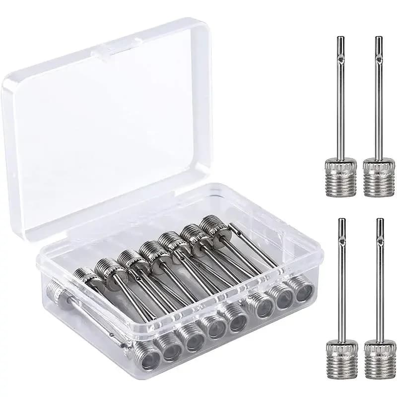 Sports Ball Inflation Kit | Multi-Sport Needle Adaptors | Stainless Steel Air Valve Pumps