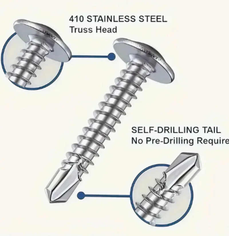 Self Tapping Screws | Stainless Steel Round Washer Head | Wood & Sheet Metal - Thumbnail 4