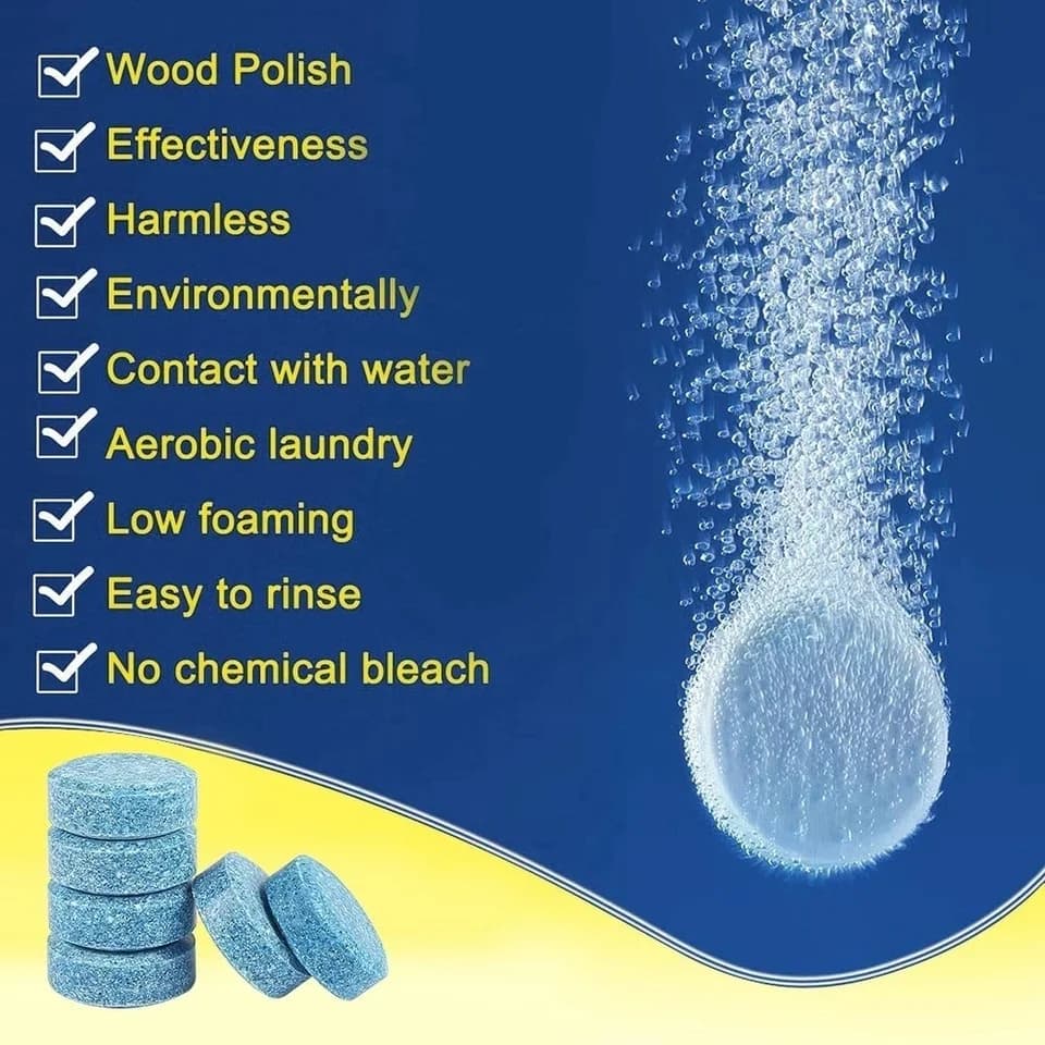 Car Brake Cleaner Spray | Windscreen Washer Tablets | Concentrated Effervescent Cleaner - Thumbnail 3