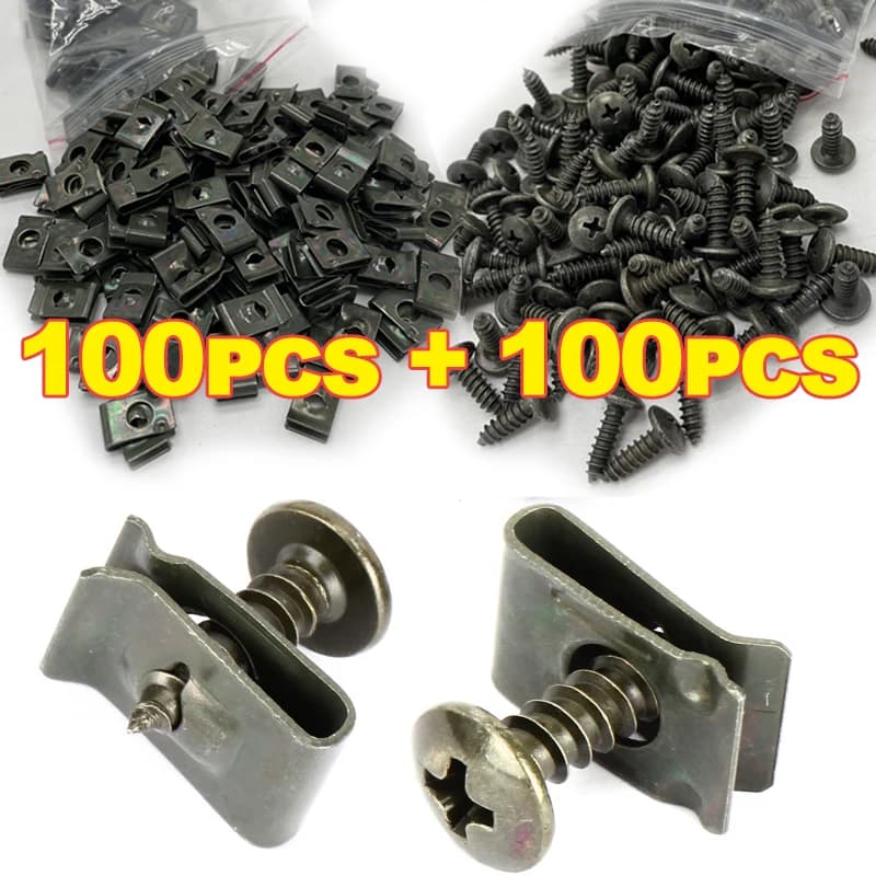 U-Type Self Tapping Screws & Clips Kit | Car Fender & Bumper Fasteners | Industrial Supply - Thumbnail 2