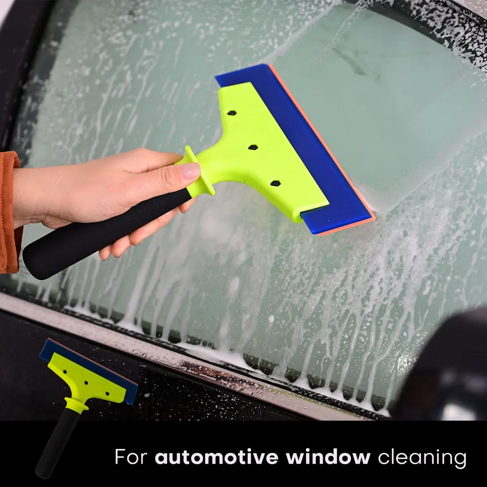 Window Squeegee | Soft Rubber Blade | Car Windscreen & Home Glass Cleaner - Thumbnail 4