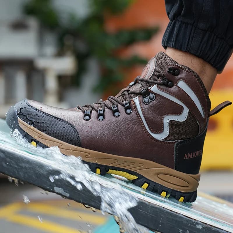 Steel Toe Safety Wellington Boots | Waterproof Anti-Smash Workwear - Thumbnail 3