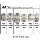 33pcs Brass M