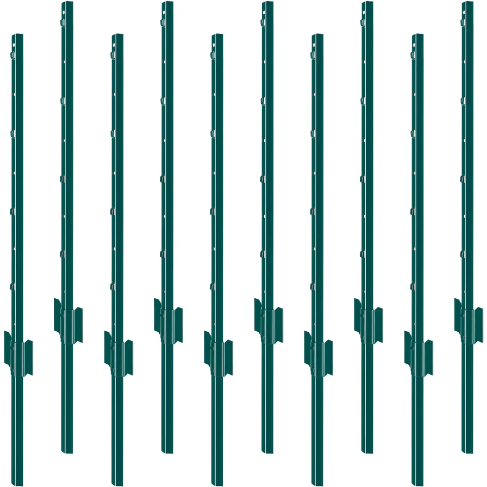 Heavy Duty Fence Post Spike: Multiple green fence post spikes against a white background.