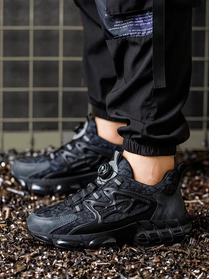 Safety Toe Wellington Boots | Steel Toe & Rotation Button | Indestructible Work Sneakers - Thumbnail 6