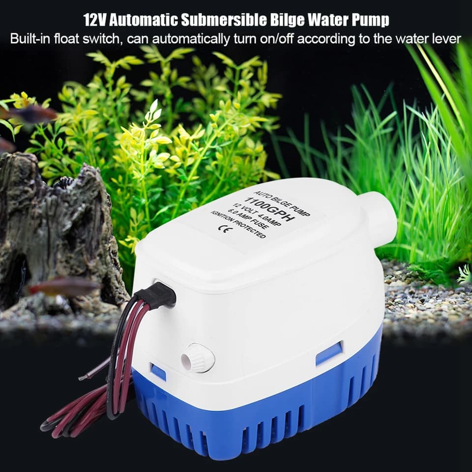 Condensate Pump for Bilge | 12V Automatic Submersible | 1100 GPH - Thumbnail 3