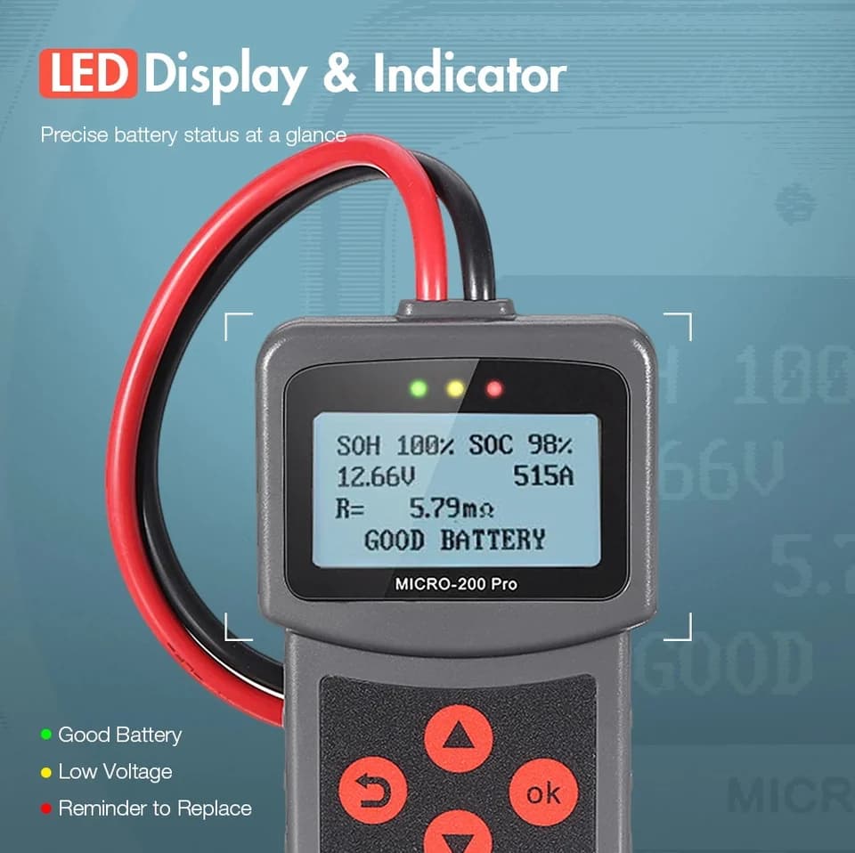 12V Digital Car Battery Tester | For EFB AGM Gel Lead Acid Batteries - Thumbnail 6