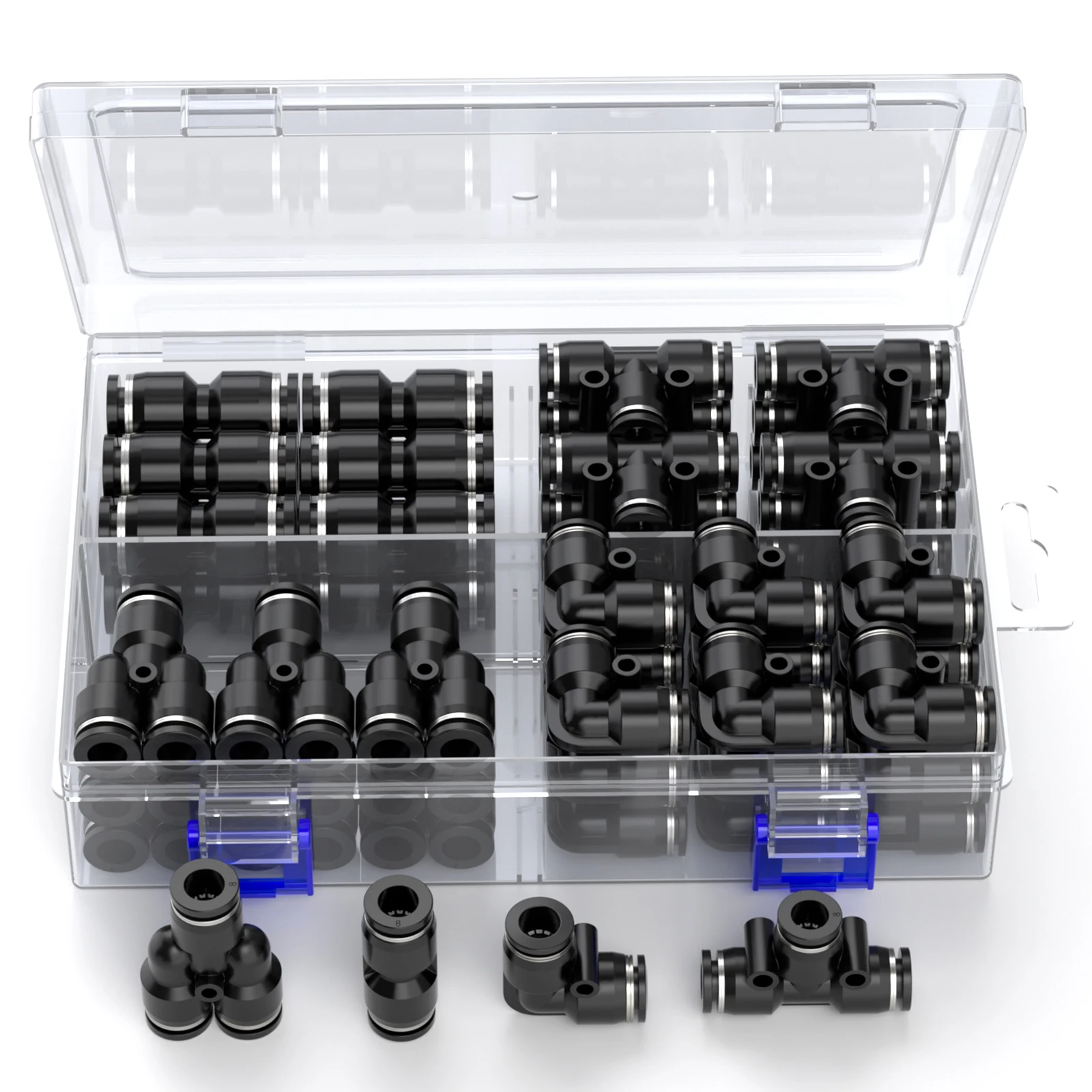Black PU PE PV PY box 4/6/8/10/12/14/16mm pneumatic hose con - Premium Industrial & Machinery > Hydraulics & Pneumatics with professional quality and features