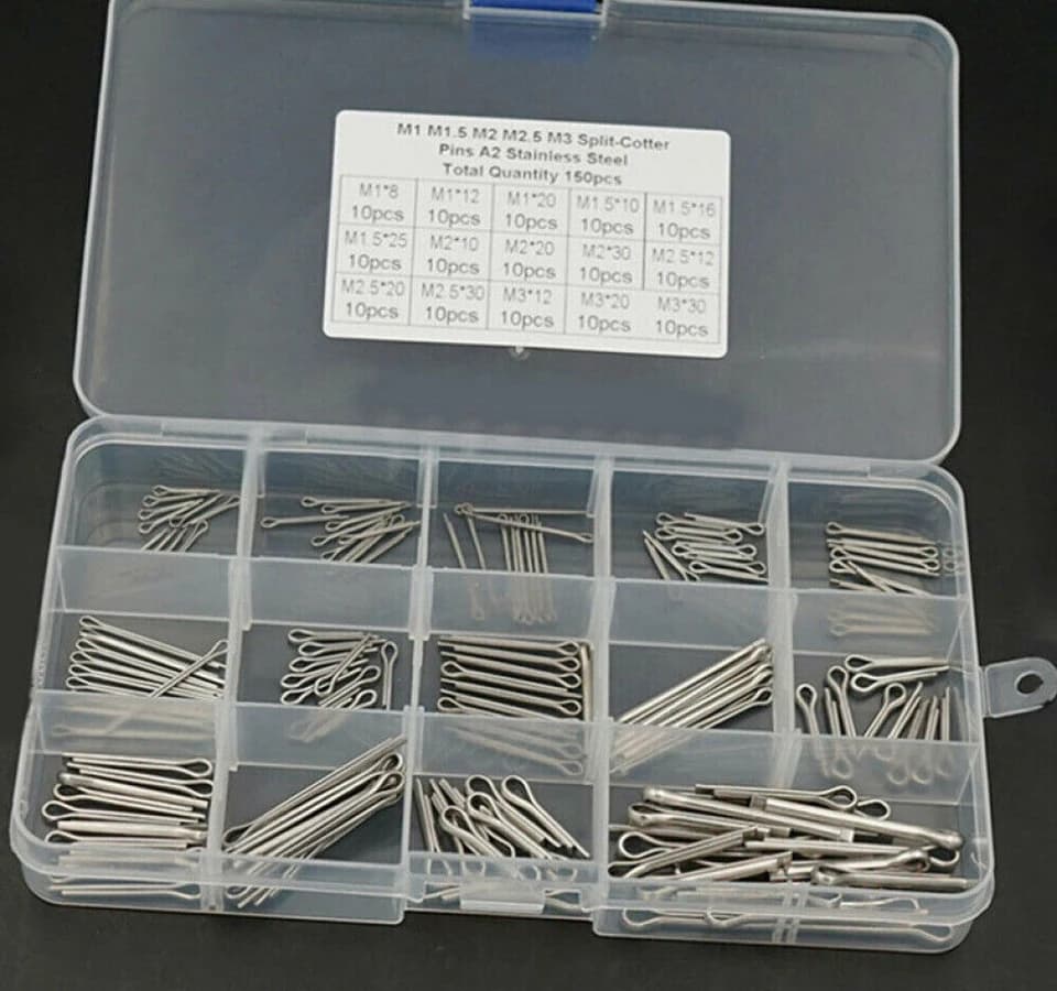 Steel Split Pins | 150pc Assortment | Marine Grade 304 - Thumbnail 5