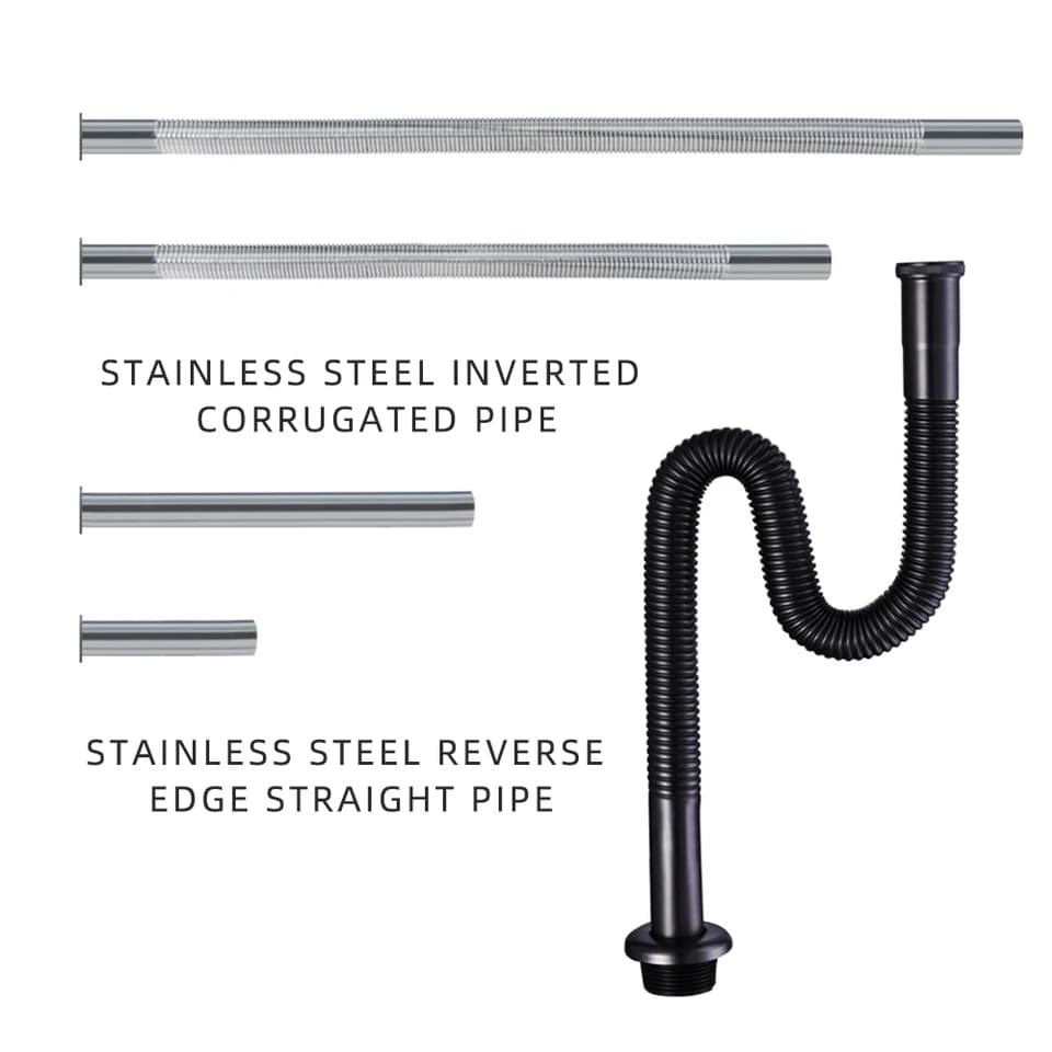Custom Kitchen Sink Bottle Trap | Adjustable Length 10-80cm | Basin Waste Pipe Extension - Thumbnail 4