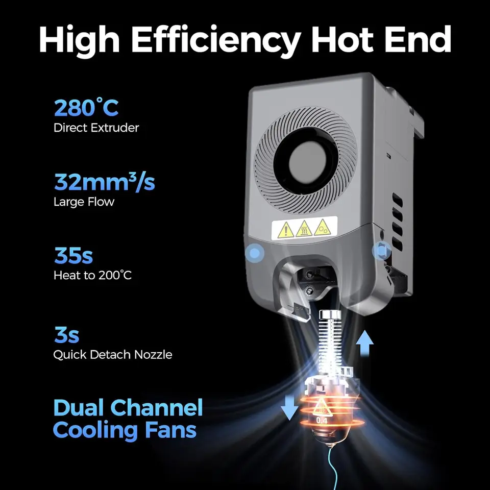 Flashforge AD5M 3D Printer | Fast Speed & Auto Levelling | 280°C Direct Extruder - Thumbnail 7