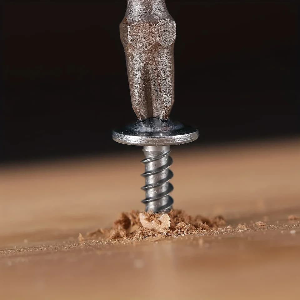 Self Tapping Screws #8 Phillips Truss Head | Zinc Coated Tek Screws | Lath to Metal Studs 100pk - Thumbnail 4