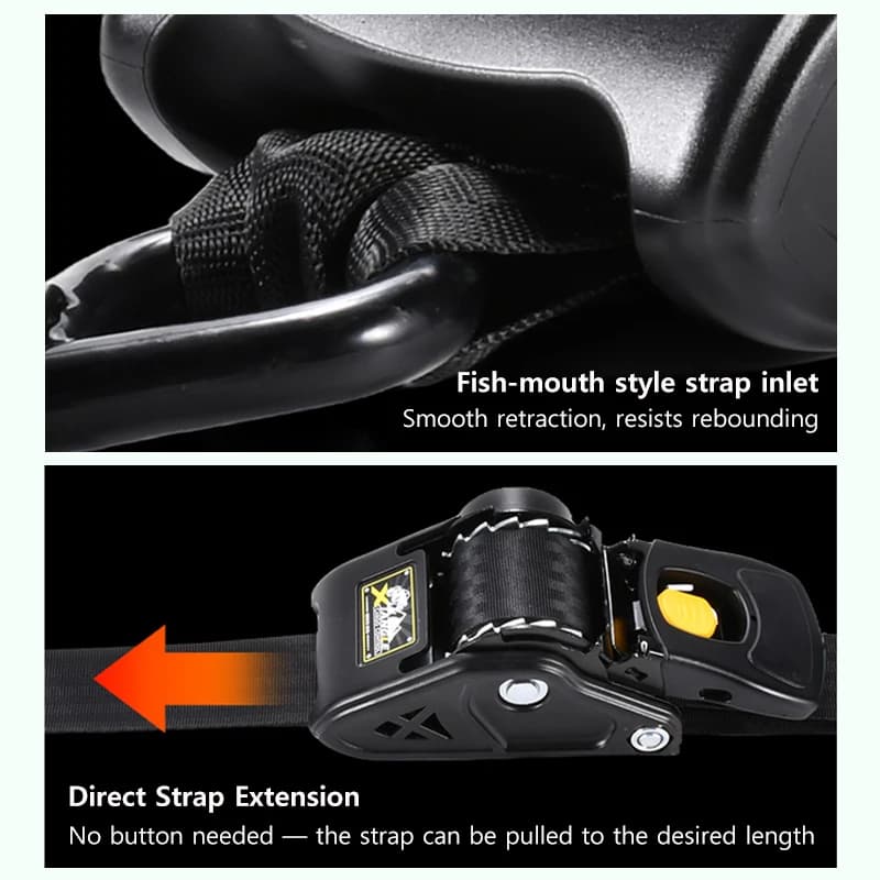 Heavy Duty Automatic Ratchet Strap | 3.3m Quick Release | 680kg S-Hook Tie Down - Thumbnail 5
