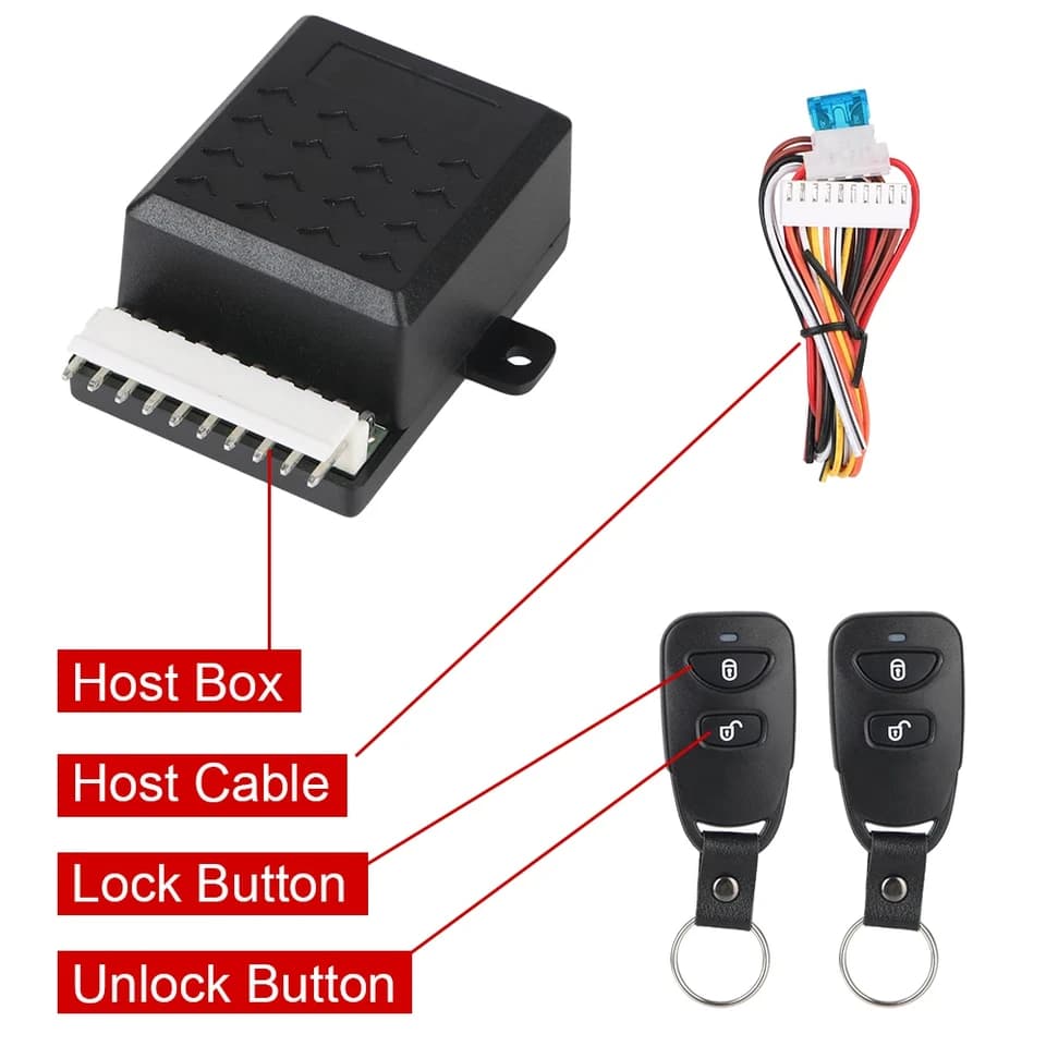 Car Starter Kit with Keyless Entry | 12V Universal | Mirror Folding Control - Thumbnail 3
