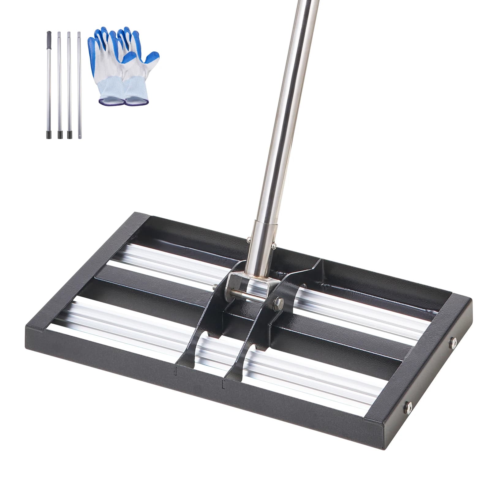 Lawn Leveling Rake with Roller | Adjustable Handle & Effort Saving Design | Yard Leveling Tool