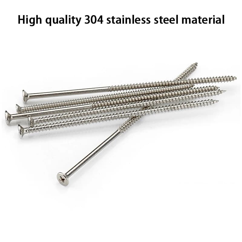 M4 Concrete Screws | 304 Stainless Steel | Countersunk, 160-200mm - Thumbnail 3