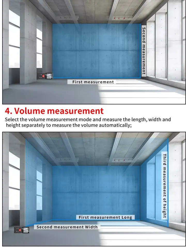Snakol Laser Measure | 50-120m Range | Digital Tape Measure Tool - Thumbnail 7