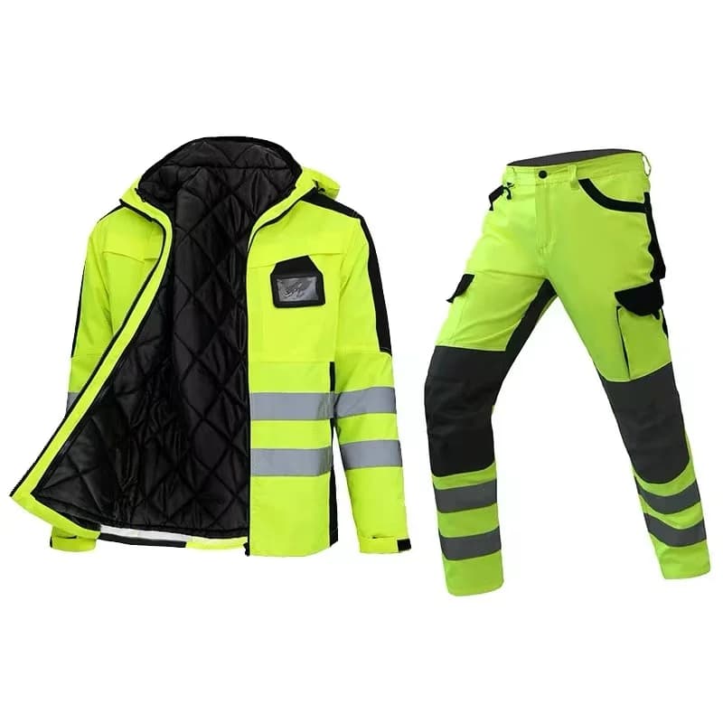 Biohazard Hazmat Suit | Hi-Vis Cotton Winter Safety Jacket | Road Night Riding - Image 1