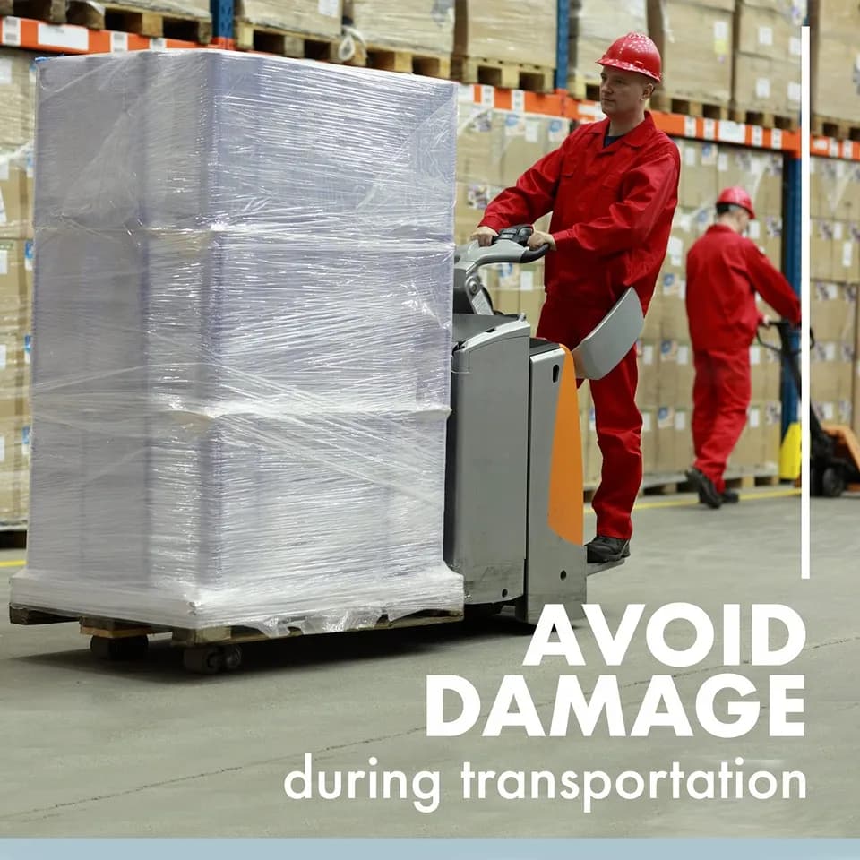 15/30cm Clear Pallet Wrap | 500% Stretch, Waterproof | Moving, Shipping, Storage - Thumbnail 5