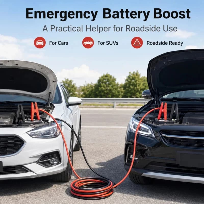 Jumper Cables for Car | 4M Pure Copper Wire | Emergency Start Kit - Thumbnail 4