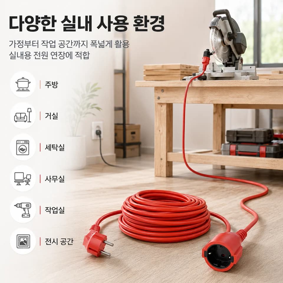 16A Extension Lead | 5/10/20m Cable, 4000W | Indoor/Outdoor Schuko Sockets - Thumbnail 6