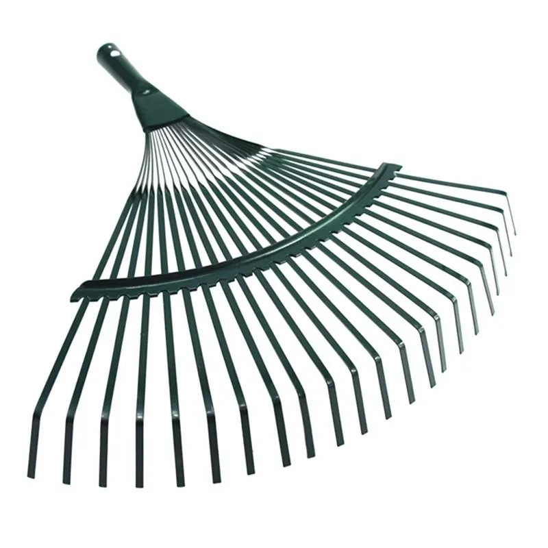 Duty Steel Metal Rake | 22 Teeth High Carbon Steel Head | Garden & Lawn Leaves Tool