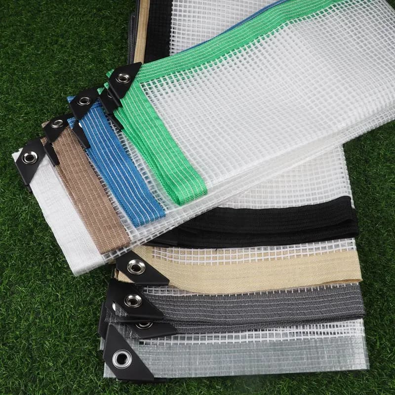 0.35mm PE Tarpaulin | Reinforced Scaffolding & Pergola Cover | Waterproof Plant Screen - Thumbnail 2