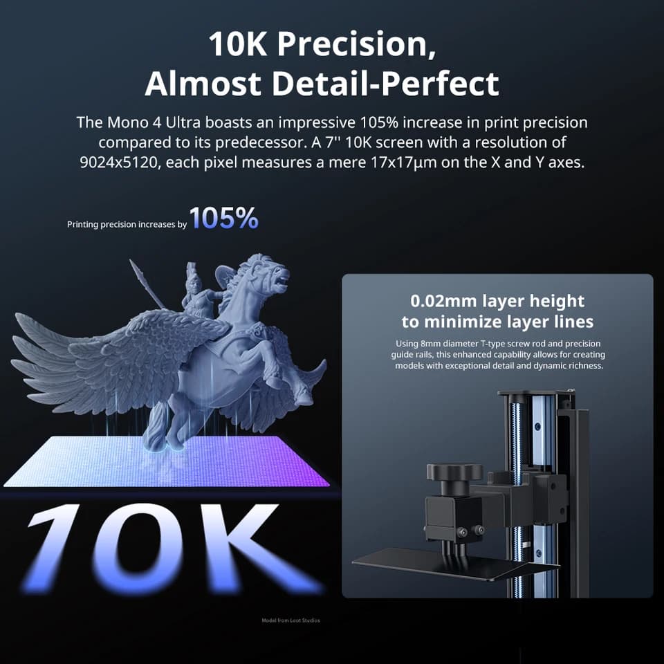 ANYCUBIC Photon Mono 4 Ultra 3d printer | 7" 10K LCD | High-speed resin printing - Thumbnail 4