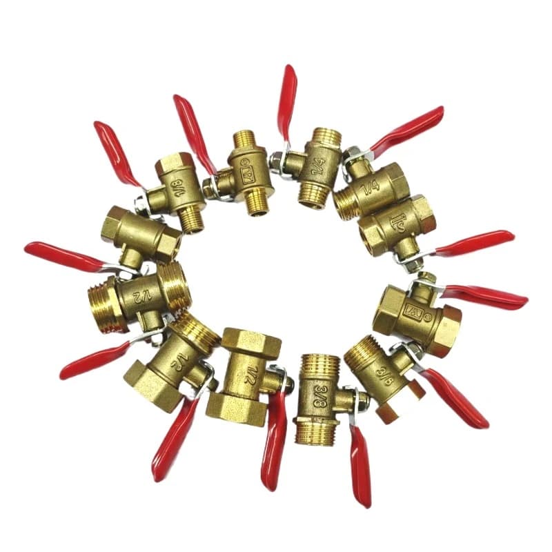 Brass Ball Valve Assortment | F/M Threaded Connectors | Industrial Pipe Fittings - Thumbnail 2