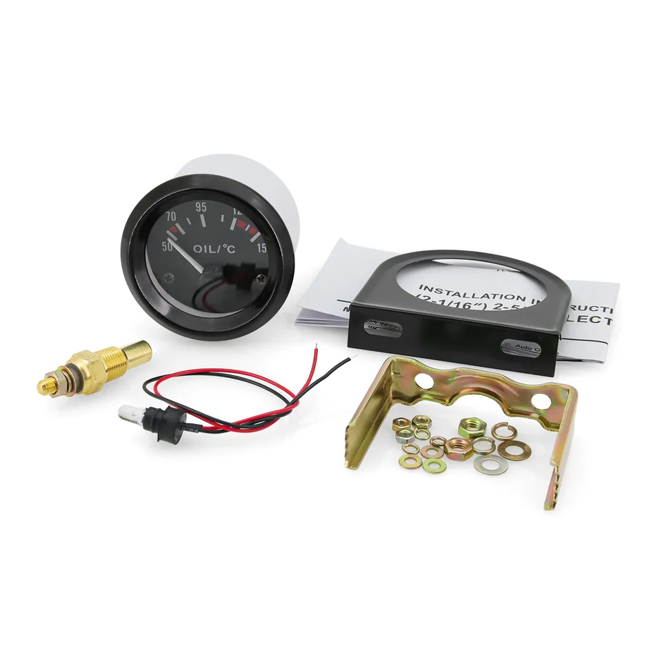 Pressure Gauge | 52mm Analog Dial with White LED | Universal 12V Fit - Thumbnail 3